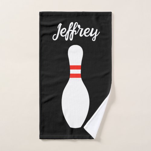 Personalized hand towel for bowling fans
