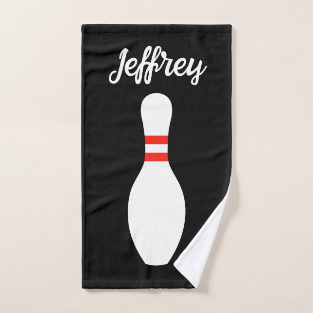 Personalized hand towel for bowling fans (Hand Towel)