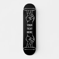 Personalized - Hand with Tiny Skateboard
