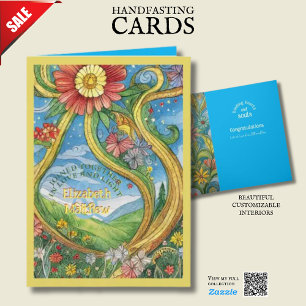 PERSONALIZED HANDFASTING CARD PAGAN CELTIC DRUID