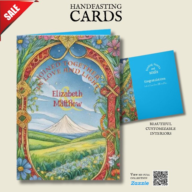 PERSONALIZED HANDFASTING CARD PAGAN CELTIC DRUID   (Creator Uploaded)