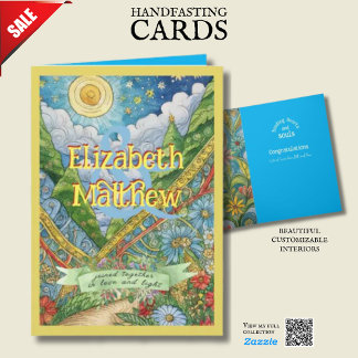 PERSONALIZED HANDFASTING CARD PAGAN CELTIC NATURE