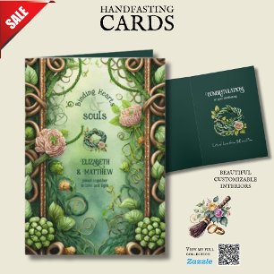 PERSONALIZED HANDFASTING IRISH CELTIC KNOTS  CARD