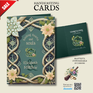 PERSONALIZED HANDFASTING IRISH CELTIC KNOTS CARD