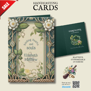 PERSONALIZED HANDFASTING IRISH CELTIC KNOTS CARD