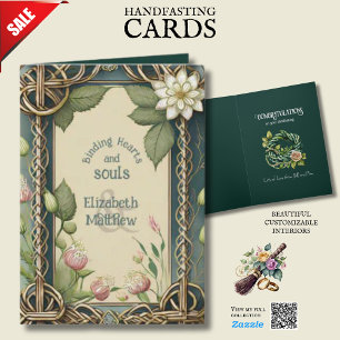 PERSONALIZED HANDFASTING IRISH CELTIC KNOTS CARD