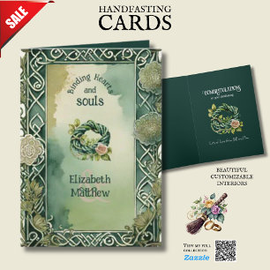 PERSONALIZED HANDFASTING IRISH CELTIC KNOTS CARD