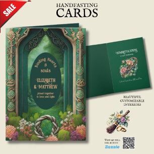 PERSONALIZED HANDFASTING IRISH CELTIC KNOTS  CARD