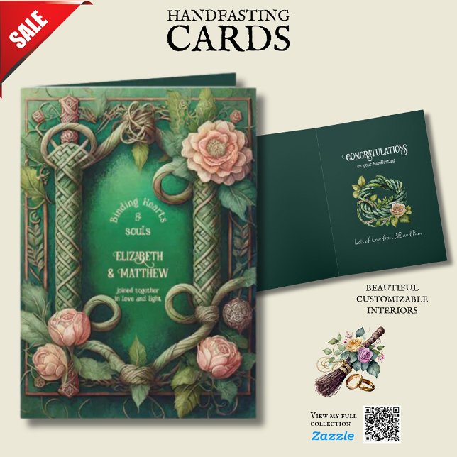 PERSONALIZED HANDFASTING IRISH CELTIC KNOTS  CARD (Creator Uploaded)