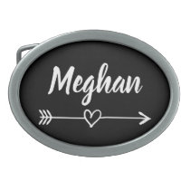 Personalized handlettered belt buckle for women