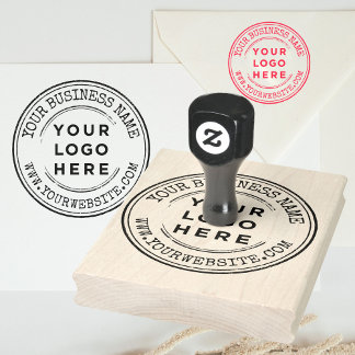 Personalized handmade business logo large rubber stamp