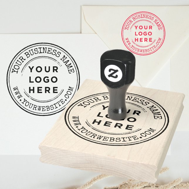 Personalized handmade business logo large rubber stamp (Creator Uploaded)