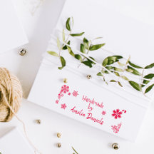 Personalized Handmade by Christmas Snowflake Stamp