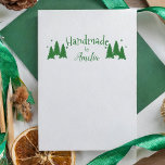 Personalized Handmade by Christmas Tree  Rubber Stamp<br><div class="desc">Make your Christmas crafts extra special with a cute custom Christmas tree stamp. This rustic tree design is easily personalized with a range of fonts to make a stamp which is unique to you.</div>