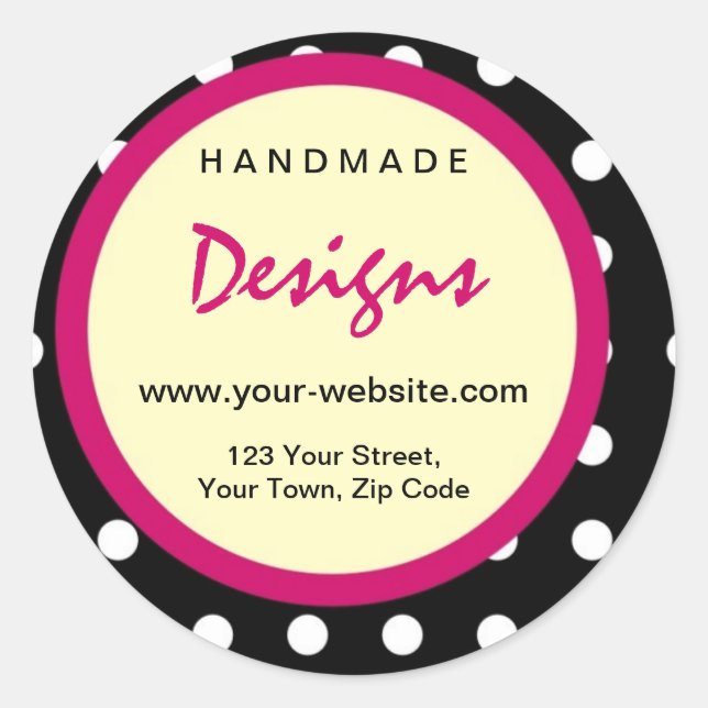 Personalized Handmade By Stickers (Front)