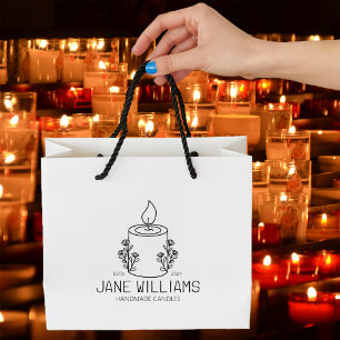 Personalized Handmade Candles, Large Rubber Stamp