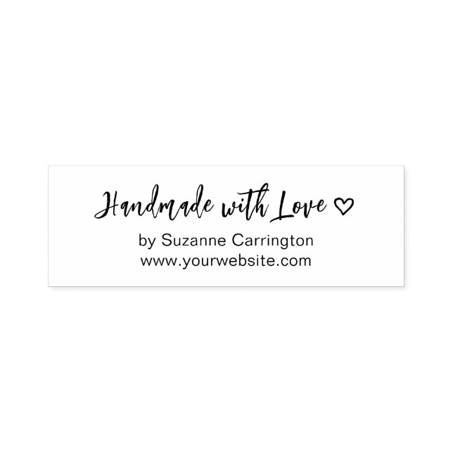 Personalized Handmade with Love. Business Self-inking Stamp (Design)