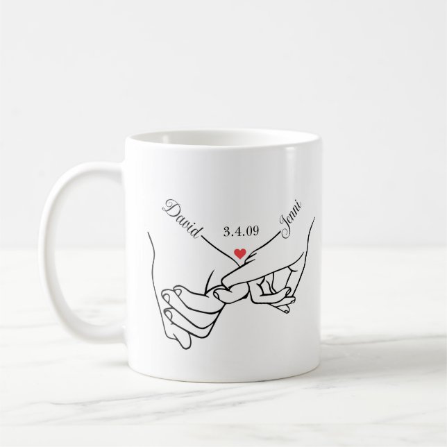 Personalized Hands  Coffee Mug (Left)