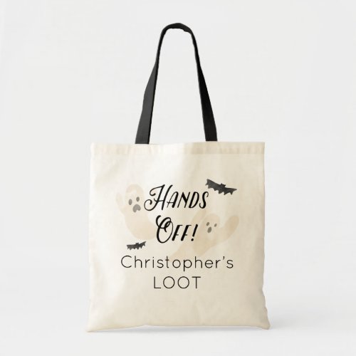 Personalized Hands Of Halloween Loot Tote Bag 