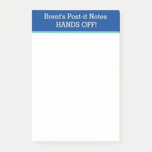 PERSONALIZED HANDS OFF Notes (Front)