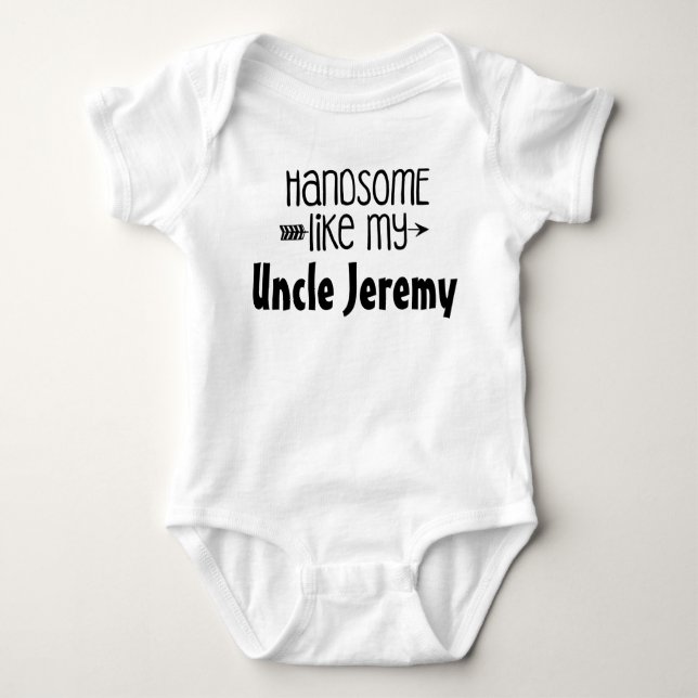 Personalized "Handsome Like My" Baby Bodysuit (Front)