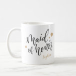 Personalized handwriting maid of honor mugs<br><div class="desc">Cute Personalized maid of honor mugs,  great Bachelorette Party gifts for bride teams</div>