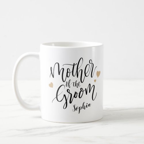 Personalized handwriting mother of the groom mugs