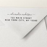 Personalized Handwriting Name Return Address Self-inking Stamp<br><div class="desc">Modern and Elegant Cursive Script Typography Wedding Invitation Return Address self inking stamp which is great for a Save the Date, RSVP, Bridal Shower, Baby Shower, Birthday Party, or Christmas Holiday Card or Invitation. The text of this hand lettered modern script typography label can be updated and customized with your...</div>