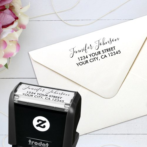 Personalized Handwriting Name Return Address Self_inking Stamp