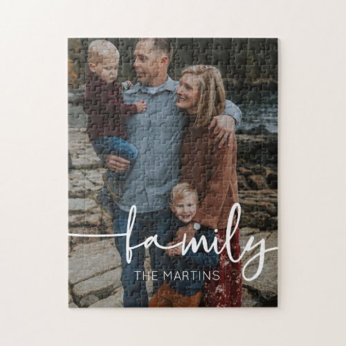 personalized handwritten family photo gift jigsaw puzzle