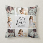 Personalized Handwritten Love You Dad 16-Photo Throw Pillow Personalized Handwritten Love You Dad 16-Photo Throw Pillow