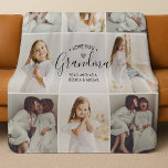 Personalized Handwritten Love You Grandma 8-Photo Sherpa Blanket<br><div class="desc">This cozy photo collage blanket design features a soft, neutral background with nine custom photos arranged in a clean, modern grid, creating a heartwarming and personal keepsake. The center space is beautifully accented with elegant black handwritten script and a simple, modern font expressing a heartfelt message, enhanced with hearts for...</div>