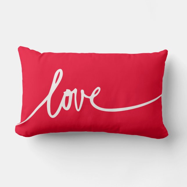 Personalized Handwritten Script Love Throw Pillow (Front)