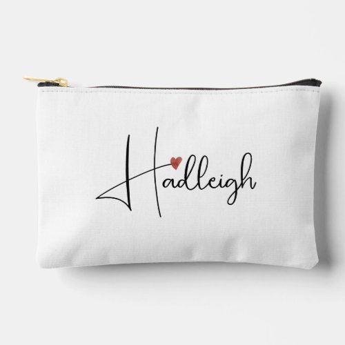 Personalized Handwritten Script Name  Accessory Pouch