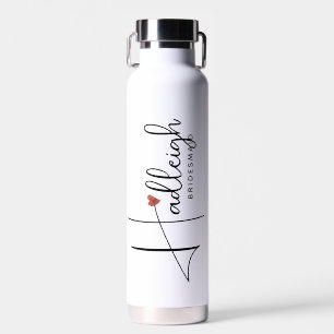 Personalized Handwritten Script Name Bridesmaid  Water Bottle