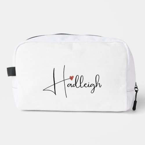 Personalized Handwritten Script Name  Dopp Kit