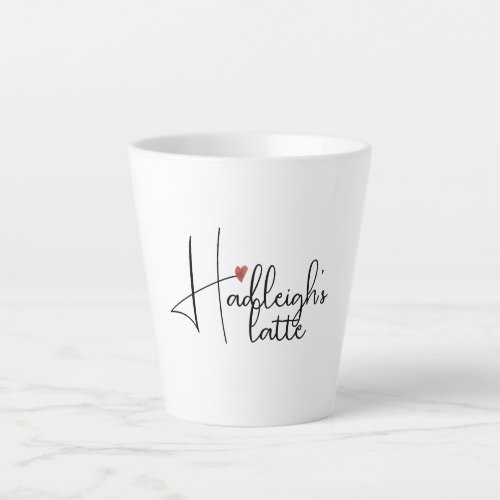 Personalized Handwritten Script Name  Latte Mug