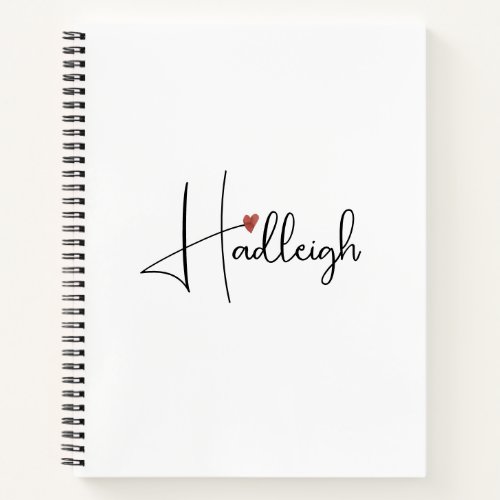 Personalized Handwritten Script Name  Notebook