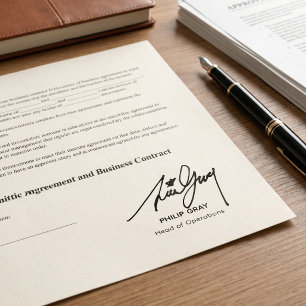 Personalized Handwritten Signature and Job Title Self-inking Stamp
