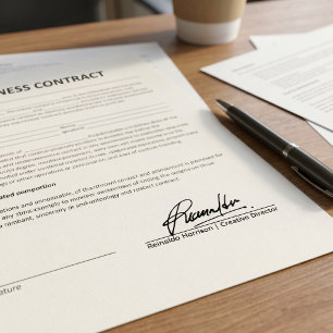 Personalized Handwritten Signature and Job Title Self-inking Stamp