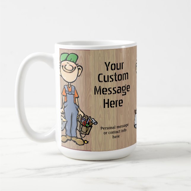 Personalized Handy Man Carpenter Painter gift Coffee Mug (Left)