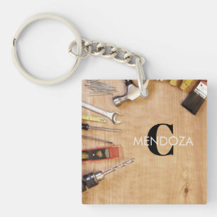 Personalized Handyman Carpenter Custom Name Keychain