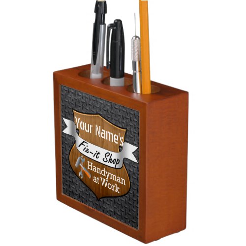 Personalized Handyman Fix_It Custom Name Desk Organizer