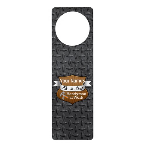 Personalized Handyman Fix_It Custom Name Door Hanger