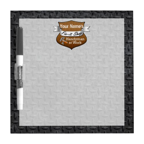 Personalized Handyman Fix_It Custom Name Dry Erase Board