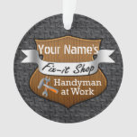 Personalized Handyman Fix-It Custom Name Ornament