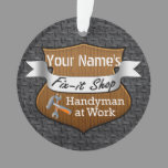 Personalized Handyman Fix-It Custom Name Ornament