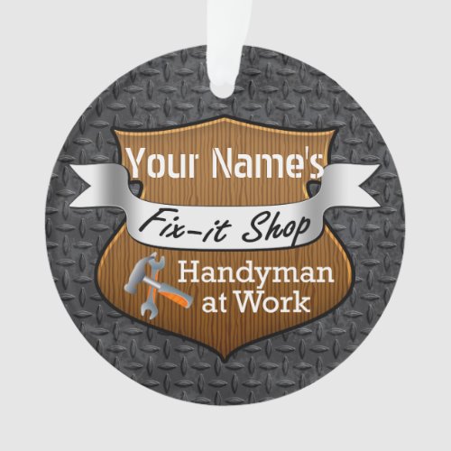 Personalized Handyman Fix_It Custom Name Ornament