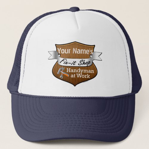 Personalized Handyman Fix_It Custom Name Trucker Hat