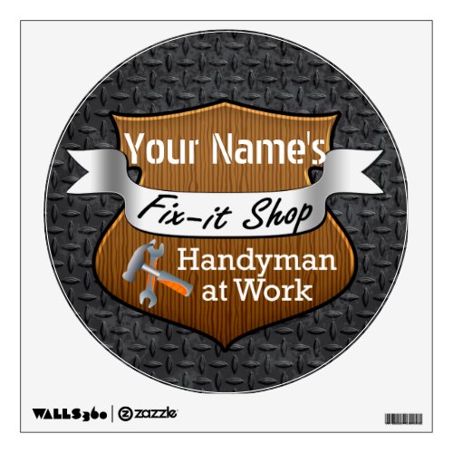 Personalized Handyman Fix_It Custom Name Wall Decal